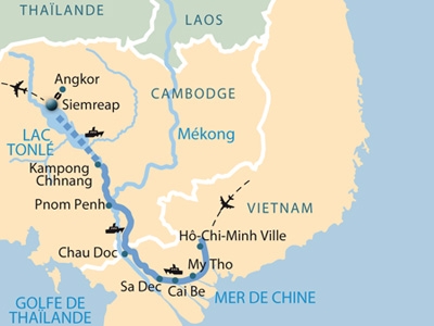 Go For Cruise Mekong Cruise 2018 Route