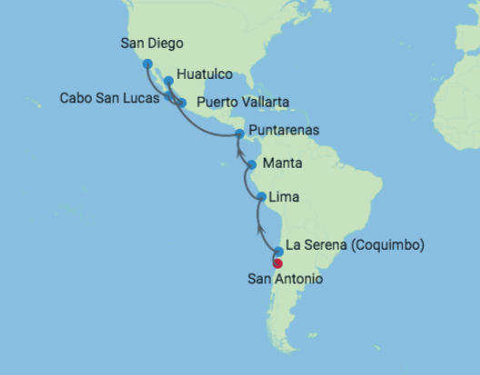 GoForCruise-PresentTravel-route-ZuidMiddenAmerikaCruise2019