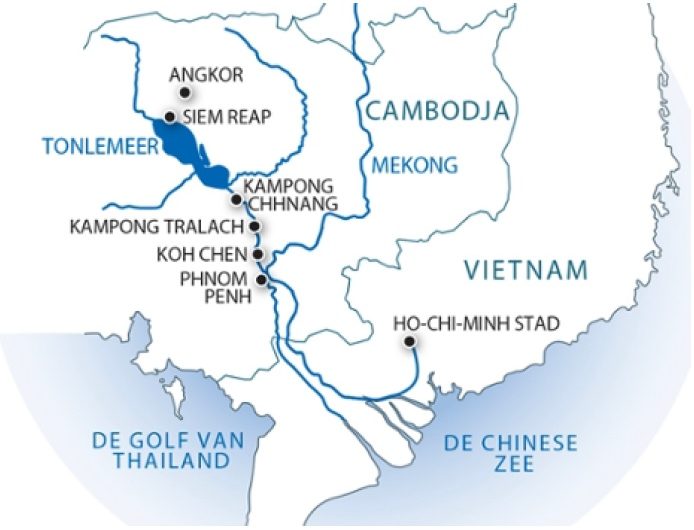 Mekong Riviercruise 2019 Routeplan