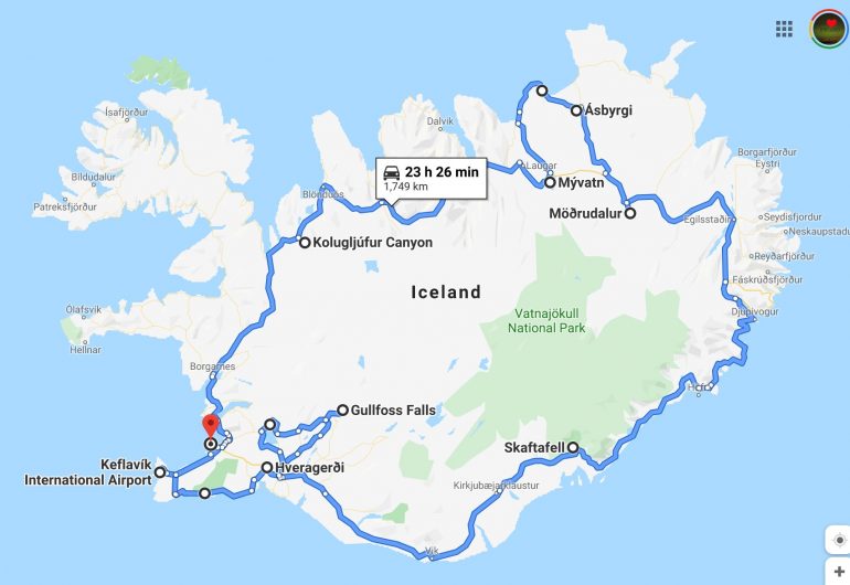 Go For IJsland 2021 - Route