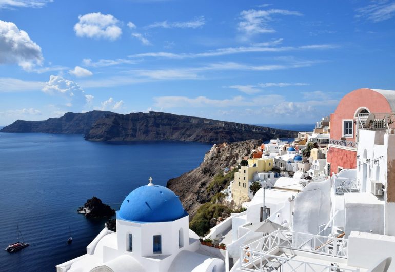 Griekenland Cruise 2021 - Santorini - blauw dak