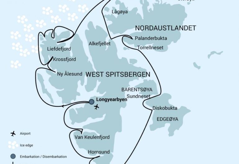 Spitsbergen Expeditie Cruise 2022 Route