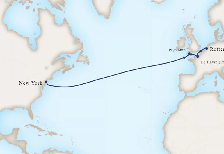 Transatlantische Cruise 2022 Route