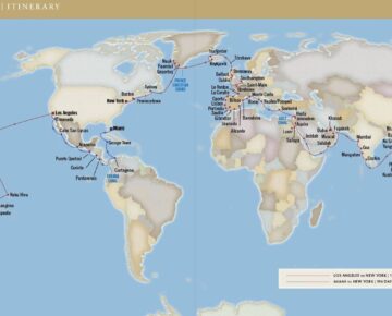 Wereldcruise Oceania 2024 Route