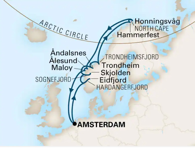 Noorwegen Cruise 2022 Route 2