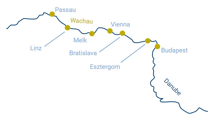 Donau Luxe Riviercruise 2023 Route
