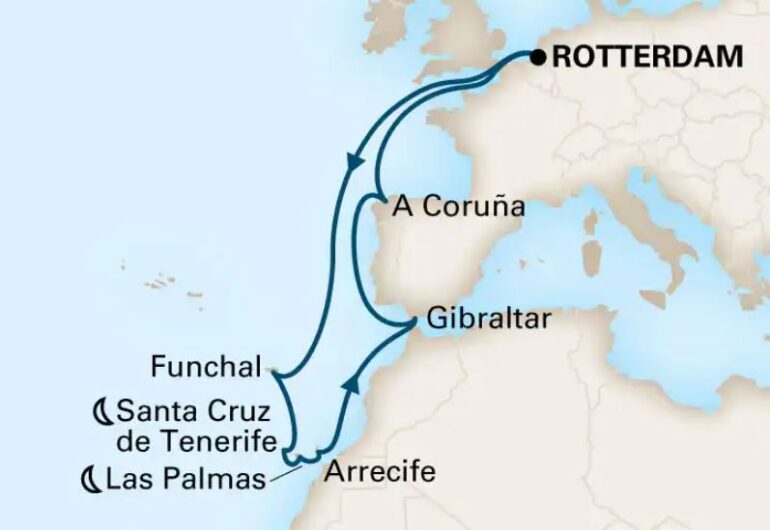 cruise canarische eilanden vanuit rotterdam